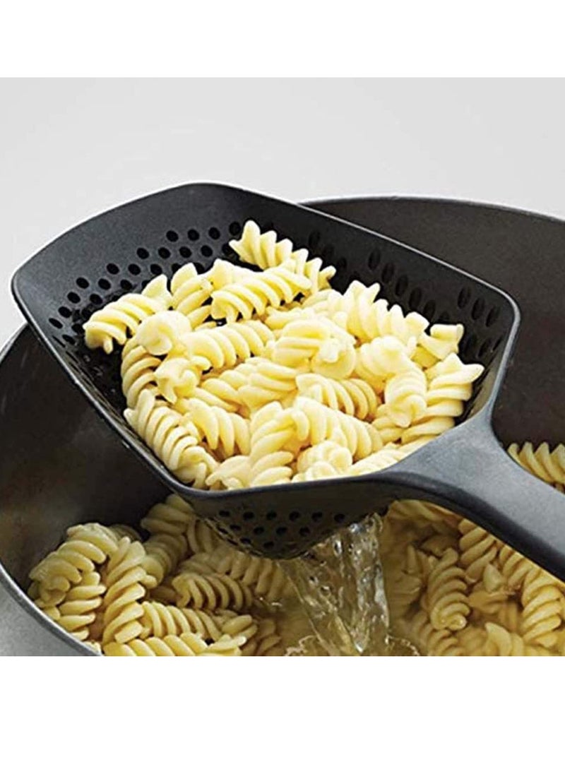 SYOSI Kitchen Strainer Scoop Skimmer Spoon with Long Handle for Water Leaking Cooking Baking Supplies Drain Shovel Strainers Shovels Ice  - Image 3