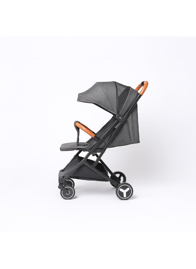 molody Lightweight Travel Stroller with Mosquito Mesh, Adjustable Canopy, and Trolley Handle for Easy Air Travel-Black  - Image 2