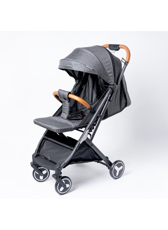 molody Lightweight Travel Stroller with Mosquito Mesh, Adjustable Canopy, and Trolley Handle for Easy Air Travel-Black  - Image 1