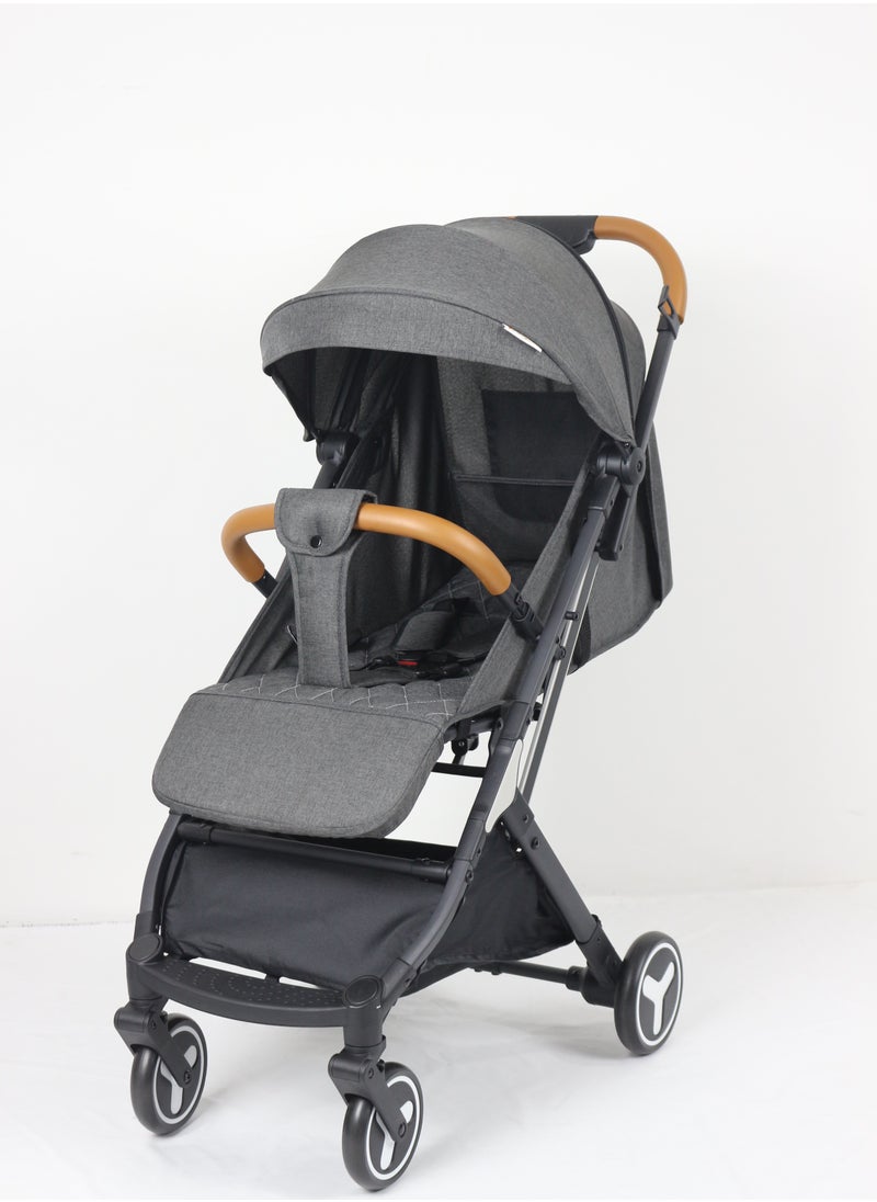 molody Lightweight Travel Stroller with Mosquito Mesh, Adjustable Canopy, and Trolley Handle for Easy Air Travel-Black  - Image 4