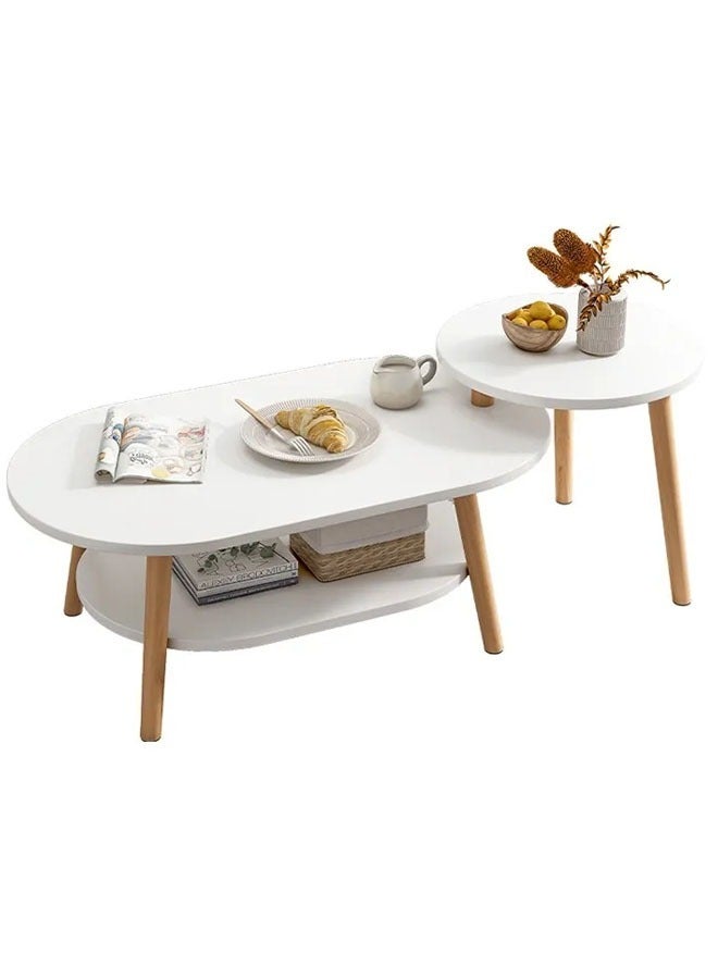 إن كي أكس طاولة قهوة مستديرة متعددة الأغراض للمطبخ وغرفة النوم - Image 2