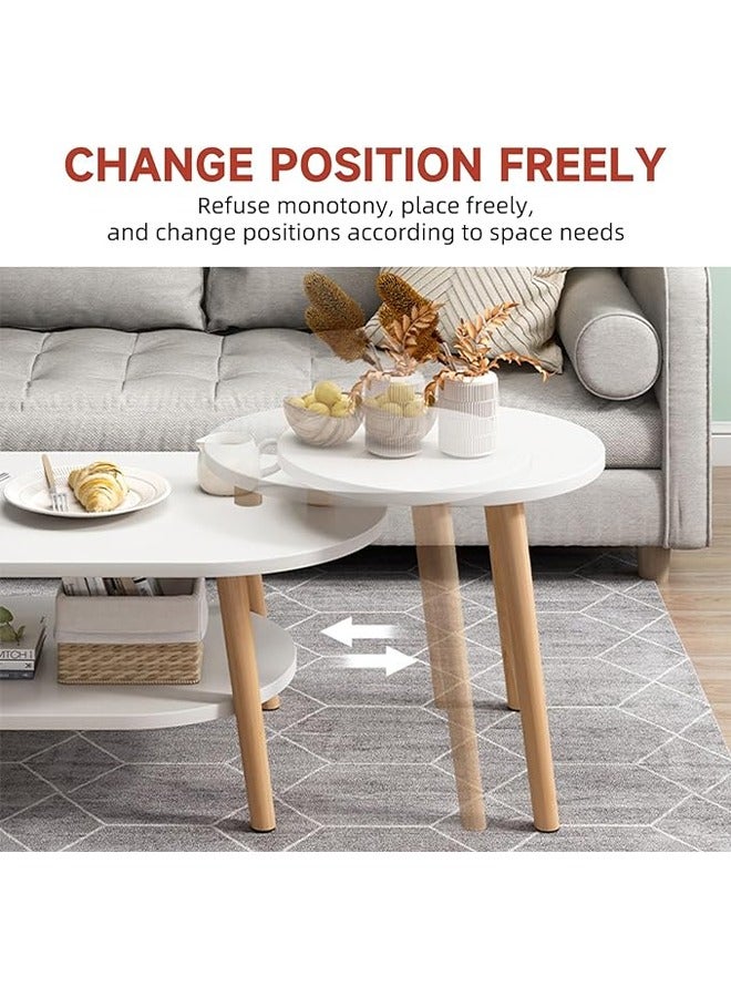 إن كي أكس طاولة قهوة مستديرة متعددة الأغراض للمطبخ وغرفة النوم - Image 3