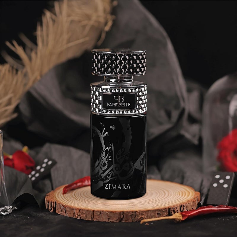 Parisbelle Zimara Oasis Collection Extrait De Parfum 100ml | Floral-Leather Unisex Fragrance with Rose, Musk & Vanilla - Image 4