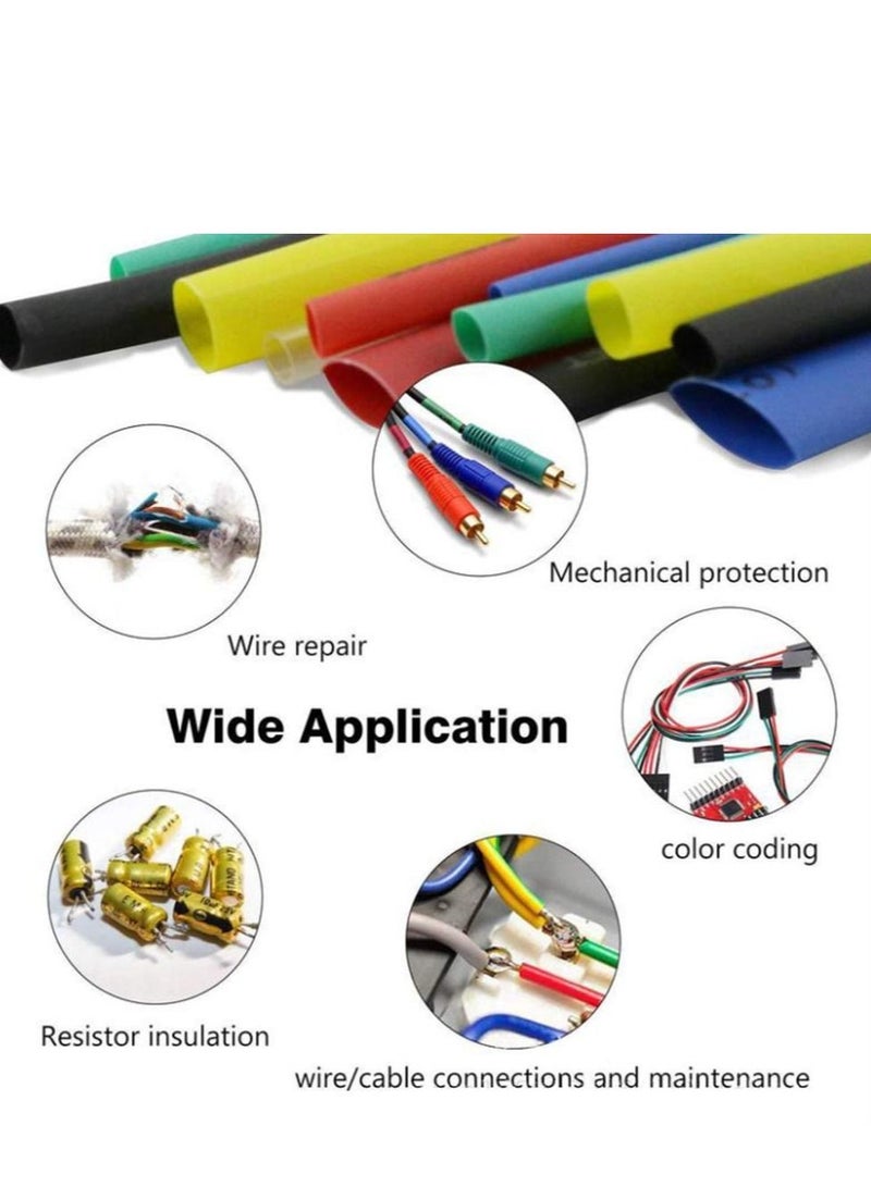 164 Pcs Electric Insulation Heat Shrink Wrap Cable Sleeve 5 Colors in 8 Sizes - Image 4