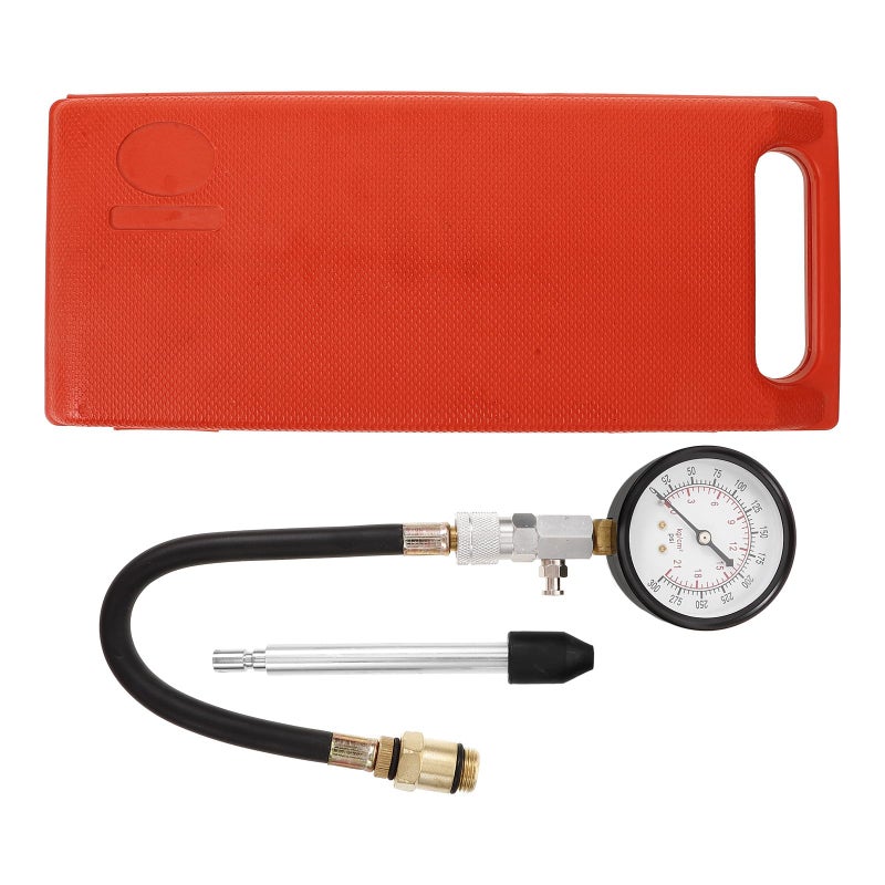 3 Pcs Engine Compression Tester Kit with Pressure Gauge and Cylinder Leak Down Tester - Image 2