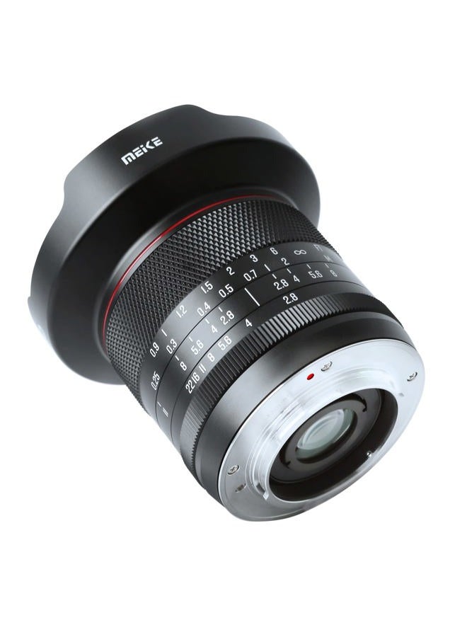 Meike 8mm F2.8 Wide Angle Zero Distortion Manual Focus Lens Compatible with Panasonic Olympus MFT M43 Mount Mirrorless Cameras GH1 GH2 GH3 GH4 GH5 GH6 - Image 2