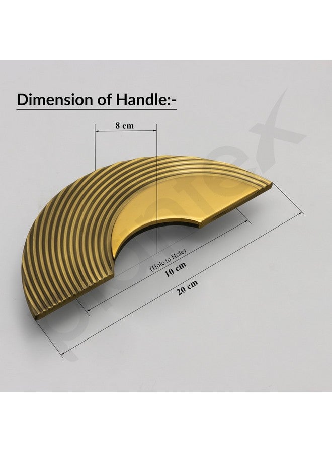 Plantex Premium Main Door Handle/8-Inches Round Shape Door Pull Handle For Main Door/Pull Push Antique Door Handle For Home/Office/Hotel-Pack Of 1(277- Brass Antique And Pvd Gold)-3 Years Warranty - Image 3