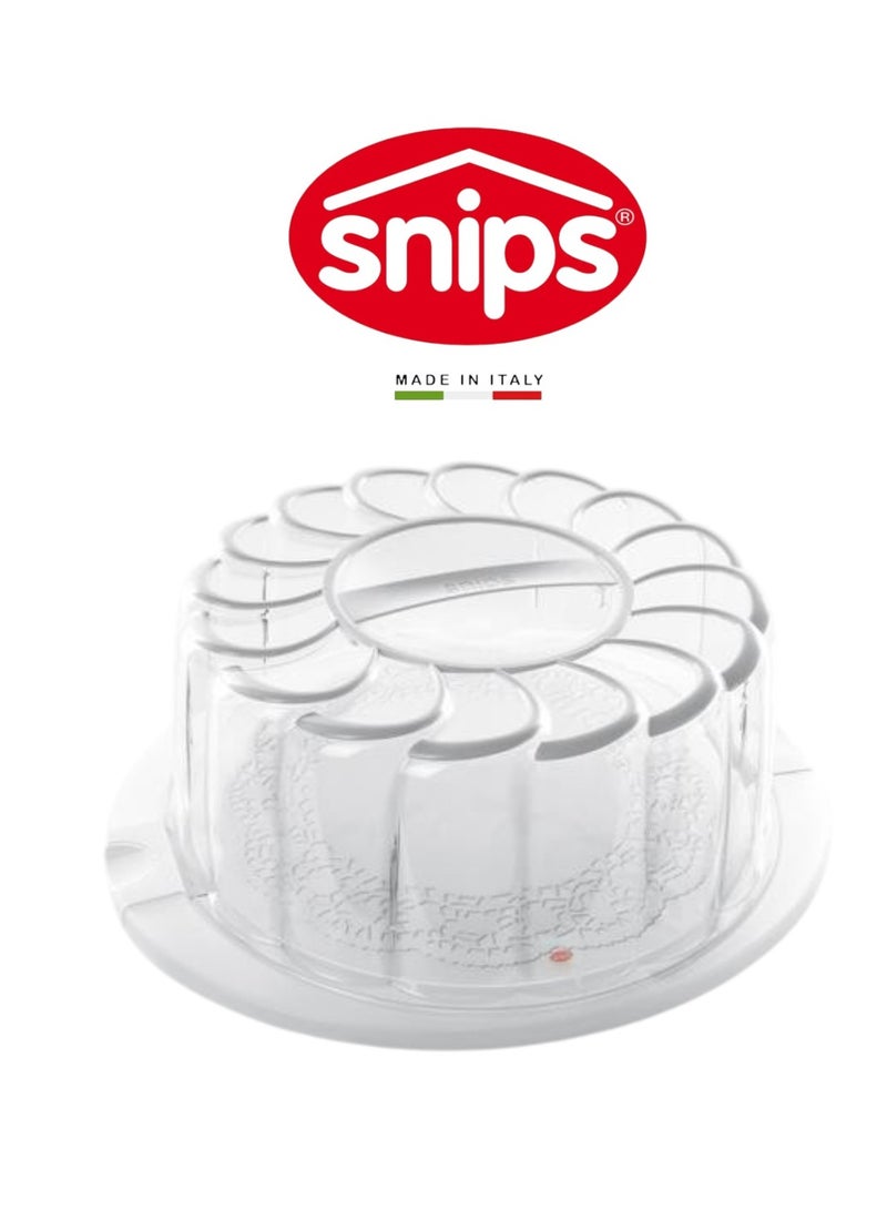 Snips Cake Carrier with Tray & Cover – 28cm, Made in Italy - Image 1