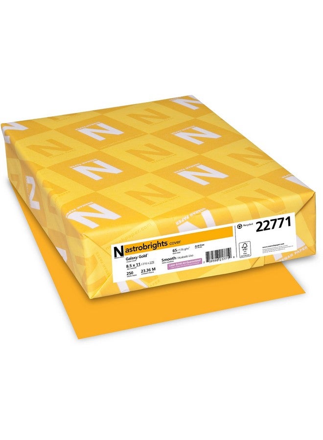 نينا ورق Wausau Astrobrights ملون للبطاقات 65 رطل حرف Galaxy Gold 250 ورقة في كل عبوة (22771) - Image 1