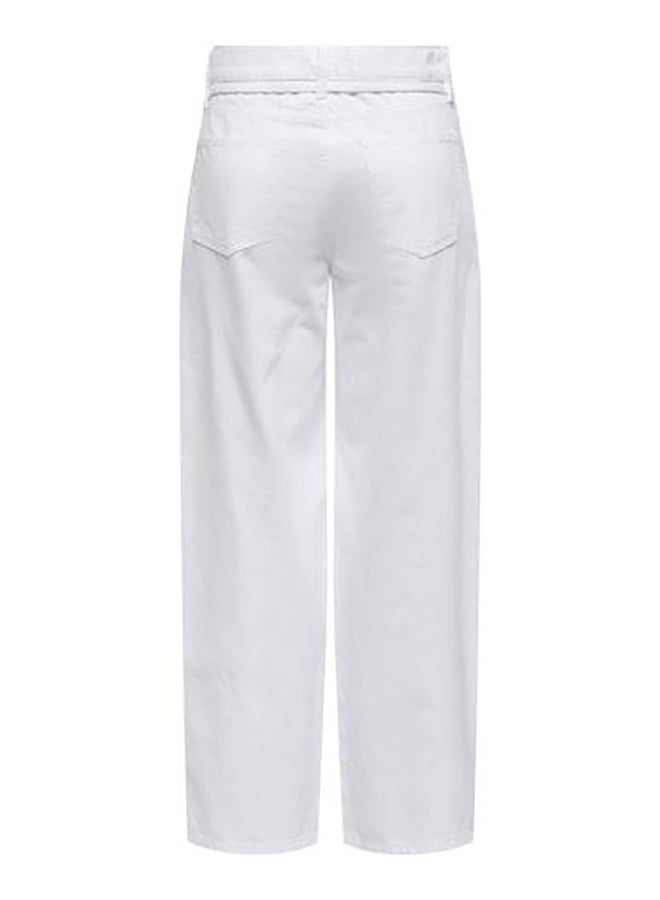 ONLY Onlgianna Mw Straight Jeans White Dot - Image 2