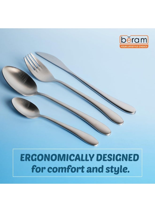 BERAM Elegant Silverware Cutlery Set -  24 Pcs, Elegant Stainless Steel, 18/10 Grade Kitchen Utensils Set, Tableware Set for Home, Restaurants - Image 4
