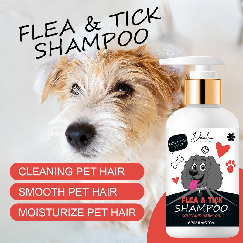 Danliss Pet Flea and Tick Shampoo 200ml - Specialized Cleaning Bath for Pets - Image 3