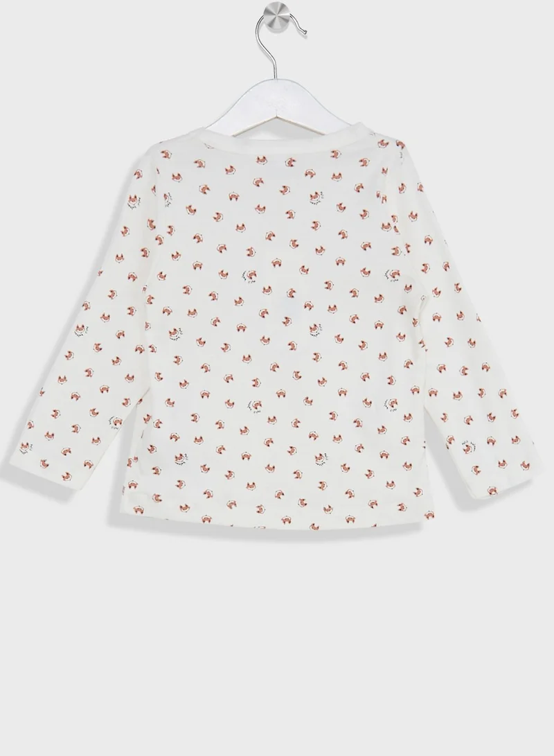 بيتي باتو طقم بيجاما مزينة بطبعة