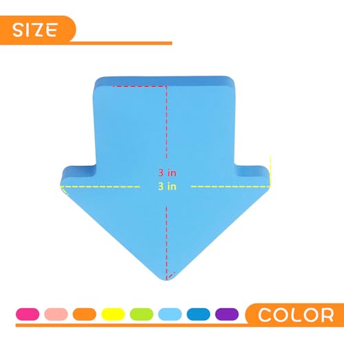 SIMONA Arrow Shape Sticky Notes 8 Color Bright Colorful Sticky Pad 75 Sheets/Pad Self-Sticky Note Pads (8 Pads) - Image 4