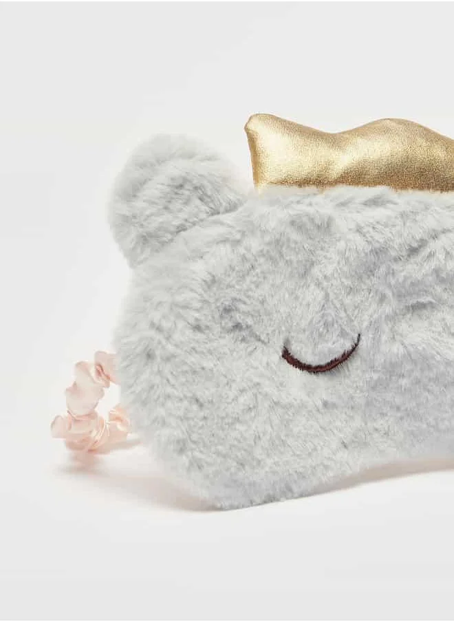 FAV Cat Textured Eye Mask with Pouch