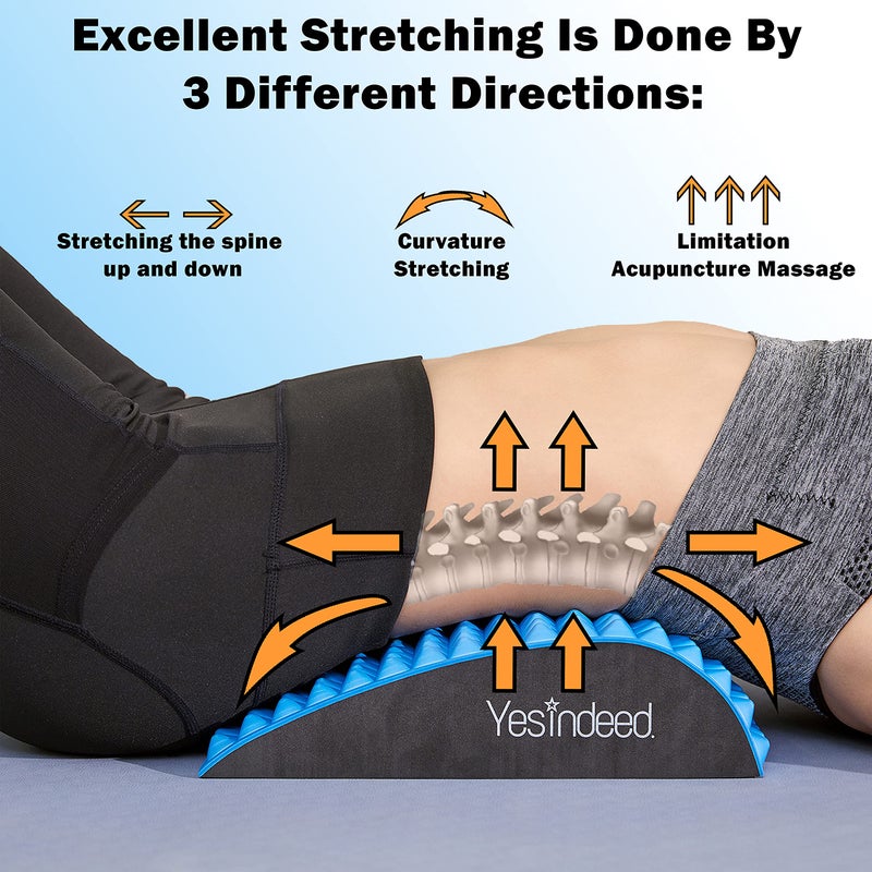 YESINDEED Back Stretcher Pillow â€“ Pain Relief for Lower Back, Lumbar Support, Posture Correction, Sciatica Aid, Orthopedic Design, Easy to Use at Home, Office, or Anywhere, Orthopedist Recommended - Image 2