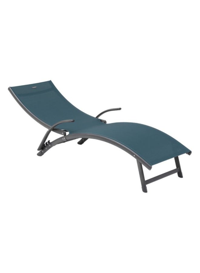 Hesperide Samba Epoxy-Treated Aluminum Sunlounger Teal and Graphite 99 x 59 x 174.5 cm 186709C - Image 2