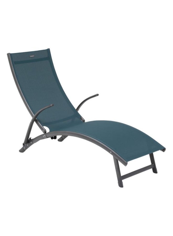 Hesperide Samba Epoxy-Treated Aluminum Sunlounger Teal and Graphite 99 x 59 x 174.5 cm 186709C - Image 1