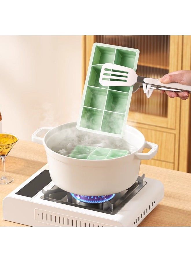Large ice cube tray with lid, square stackable silicone ice cube mold for drinks, cocktails, bourbon soups and frozen desserts, easy to remove and free of BOA