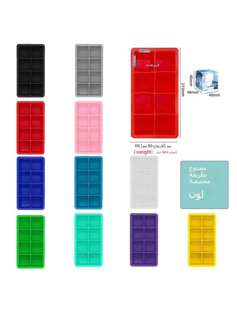 Large ice cube tray with lid, square stackable silicone ice cube mold for drinks, cocktails, bourbon soups and frozen desserts, easy to remove and free of BOA