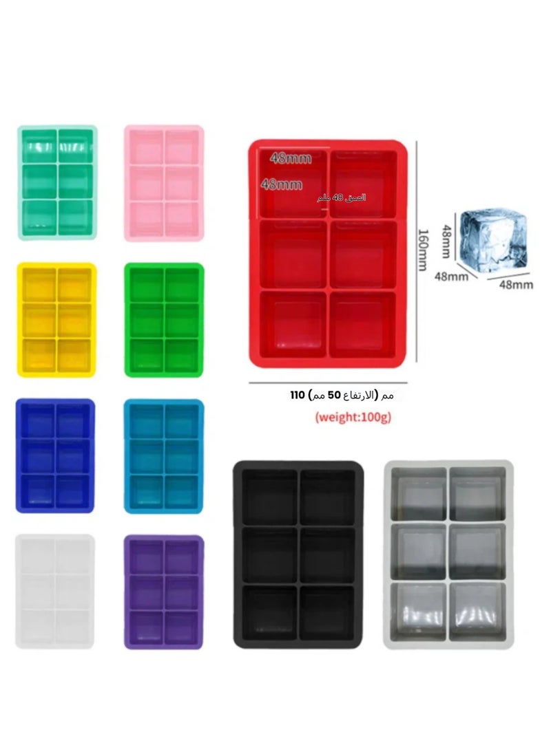 Large ice cube tray with lid, square stackable silicone ice cube mold for drinks, cocktails, bourbon soups and frozen desserts, easy to remove and free of BOA