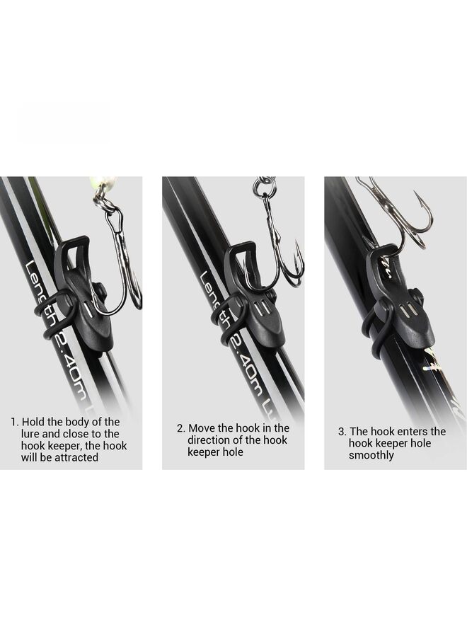Generic Fishing Hook Keeper Fishing Rod Hook Holder with 2 Different Rubber Rings Fish Rod Hook Keeper 4 Pcs  - Image 3