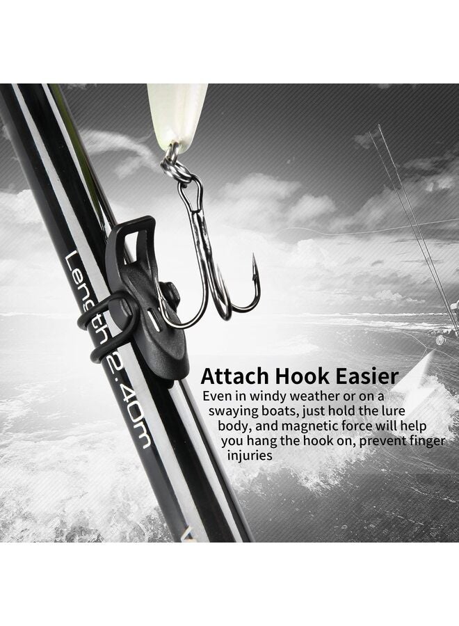 Generic Fishing Hook Keeper Fishing Rod Hook Holder with 2 Different Rubber Rings Fish Rod Hook Keeper 4 Pcs  - Image 5
