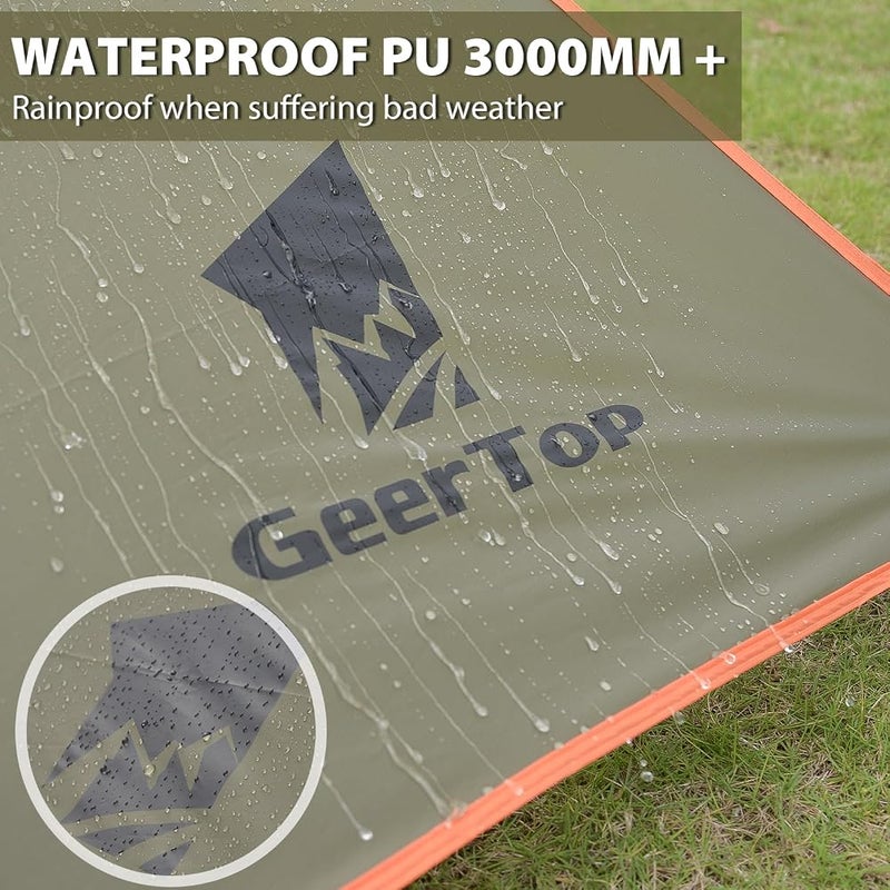 GEERTOP Large Car Side Camping Awning 19 x 11 ft SUV Canopy Tarp Waterproof Outdoor Vehicle Sun Shade Shelter for Truck, MPV, Van, Campers - Image 2