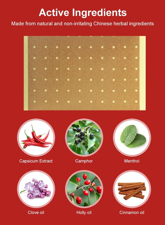 Hodaf 5 PCS Tiger Patches For Pain Relief, Chinese Red Tiger Hot Capsicum Patch Ultra Strength Patches, Pain Relief Plaster Herbal Patches For Arthritis, Knee Bone, Back, Joint, Muscle Neck Pain Relieving - Image 4