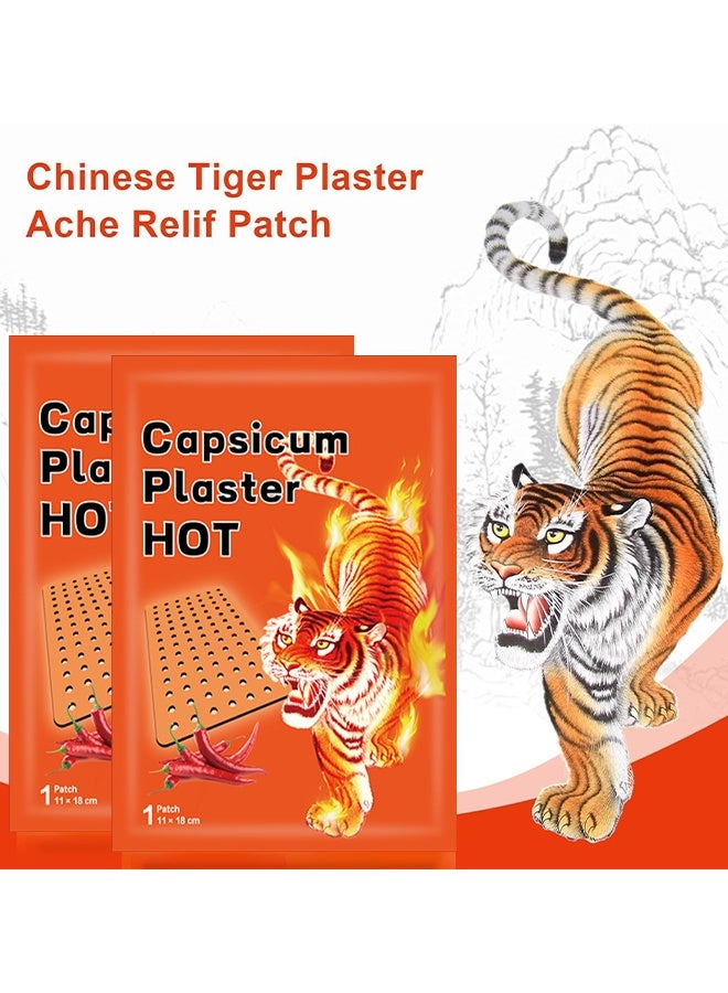 Hodaf 5 PCS Tiger Patches For Pain Relief, Chinese Red Tiger Hot Capsicum Patch Ultra Strength Patches, Pain Relief Plaster Herbal Patches For Arthritis, Knee Bone, Back, Joint, Muscle Neck Pain Relieving - Image 3