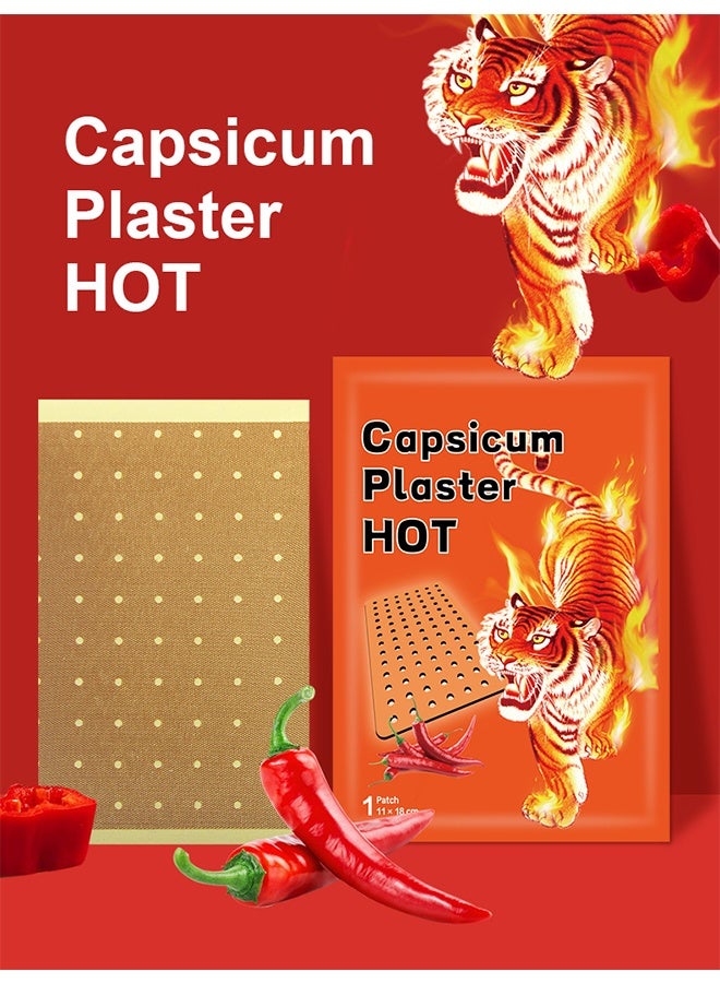 Hodaf 5 PCS Tiger Patches For Pain Relief, Chinese Red Tiger Hot Capsicum Patch Ultra Strength Patches, Pain Relief Plaster Herbal Patches For Arthritis, Knee Bone, Back, Joint, Muscle Neck Pain Relieving - Image 2