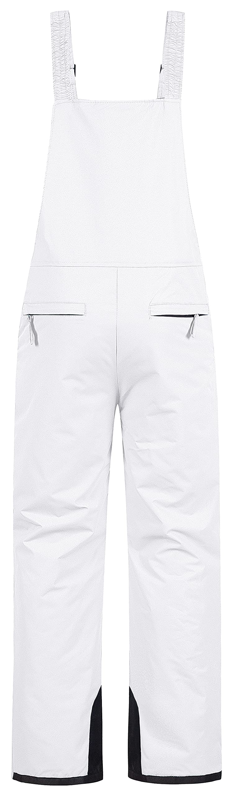 Pursky Kids Snow Sports Cargo Snow Pants with Articulated Knees Boys Snow Bibs Girls Snowpants Youth Ski Bibs Husky Ski Pants Snowbibs White 4/5 - Image 2