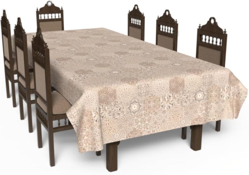 ART MOOD HOME Ramadan's Unique Dano Tablecloth Waterproof Polyester Fabric Biege 140W * 300L