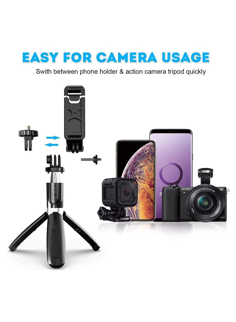 Gosmart T02 100cm Selfie Stick & Tripod, Action Camera, Mobile Extendable Tripod Stand With Wireless Remote Control For Live Streaming, Work, Vlogging, Lightweight, Travel Tripod - Image 4