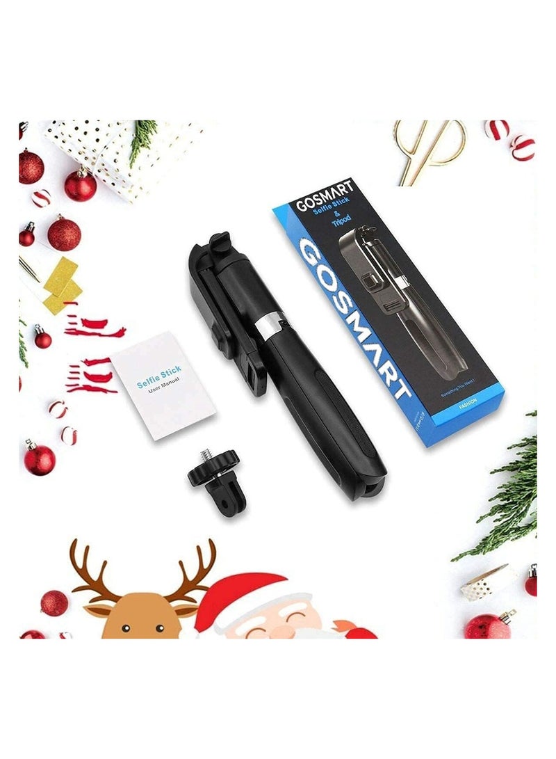 Gosmart T02 100cm Selfie Stick & Tripod, Action Camera, Mobile Extendable Tripod Stand With Wireless Remote Control For Live Streaming, Work, Vlogging, Lightweight, Travel Tripod - Image 5