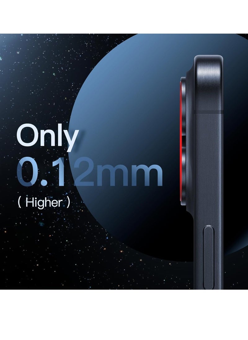 Raxoom Camera Lens Protector Compatible With iPhone 15 Pro Max, Full Coverage 9H Tempered Glass Ring Cover, Matte Metal Plate, Case Friendly Anti-Scratch, Dustproof, Lightweight - Image 4