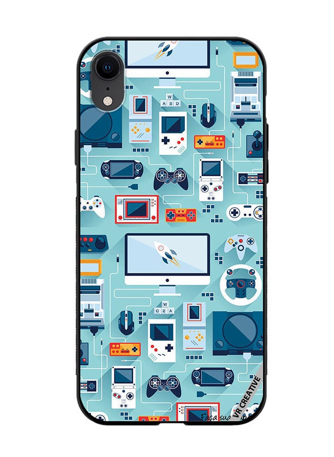 Protective Case Cover For Apple iPhone XR Ps 5 Remote Controls Design Multicolour