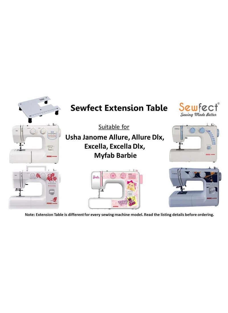 Sewfect - Sewfect Sewing Machine Extension Table Suitable for Usha Allure Allure DLX Excela Excela DLX Myfab Barbie Automatic Sewing Machine XLarge Size 18 x 24 - Image 1