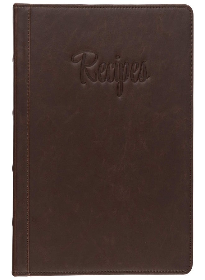 سامسيل مجلد وصفات سامسيل 8.5 × 11، مجلد وصفات بثلاث حلقات لحفظ جميع وصفاتك وبطاقات الوصفات، مجلد وصفات عائلي بتصميم جريء (1)، خط بني - Image 1