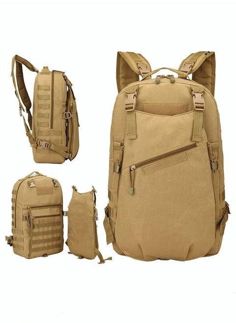 Unisex Professional Hiking Backpack Tactical Pack Waterproof 800D Oxford Encryption Multifunction Luggage Bag for Camping Sports Travel Outdoor Climbing Khaki