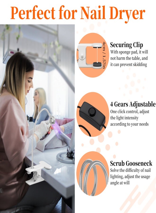 Aiseely Mini Manicure UV Glue Purple Light Curing Lamp With Book Clip Control Switch 3W Multi-purpose USB Lamp - Image 3
