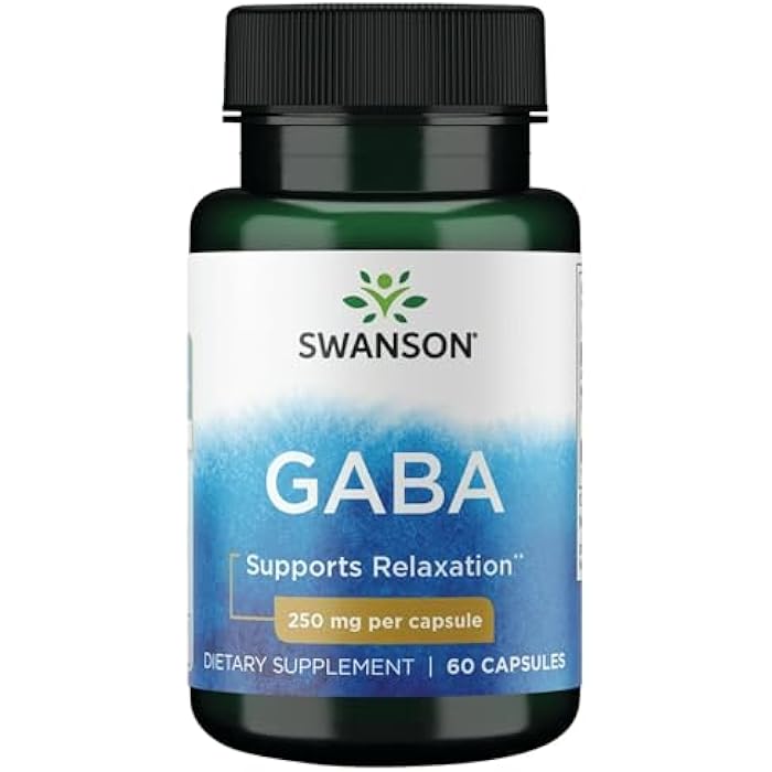 Swanson GABA Gamma Amino Acidbutyric Acid 250 Milligrams 60 Capsules - Image 1