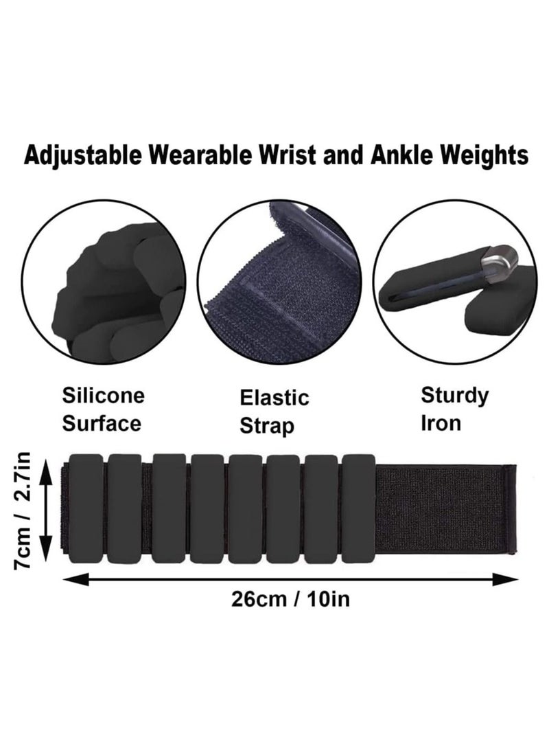 DMG TECH Wrist Weights 2 Pack Adjustable Wearable Wrist and Ankle Weights 450g Each Waterproof and Sweatproof  - Image 2
