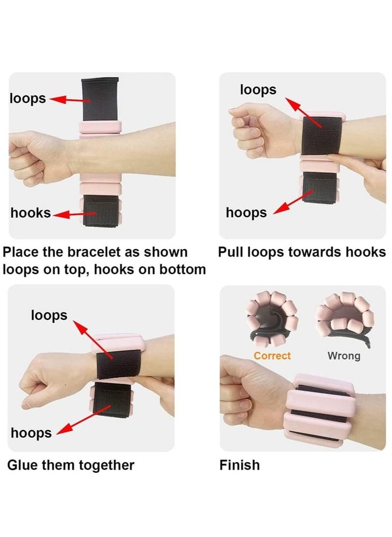 DMG TECH Wrist Weights 2 Pack Adjustable Wearable Wrist and Ankle Weights 450g Each Waterproof and Sweatproof  - Image 5