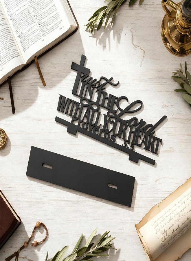 Jetec Inspirational Table Art with God All Things Are Possible Positive Sign Home Table Decoration, Motivational Centerpieces Letter Sign Wooden for Faith Motivational Decor (Trust All Your Heart) - Image 3