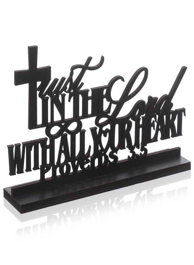 Jetec Inspirational Table Art with God All Things Are Possible Positive Sign Home Table Decoration, Motivational Centerpieces Letter Sign Wooden for Faith Motivational Decor (Trust All Your Heart) - Image 1