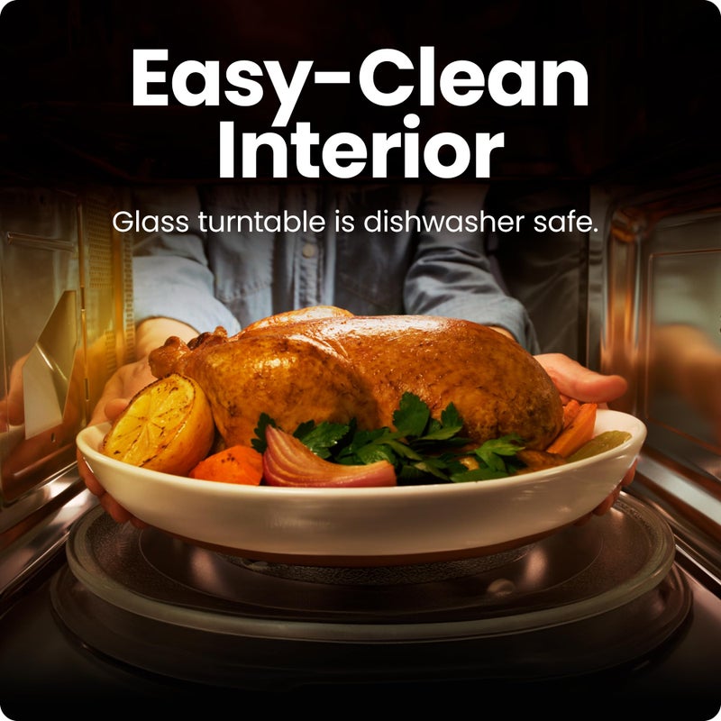 Chefman Countertop Microwave Oven 0.7 Cu. Ft. Digital Stainless Steel Microwave 700 Watts with 6 Auto Menus, 10 Power Levels, Eco Mode, Memory, Mute Function, Child Safety Lock, Easy Clean - Image 5