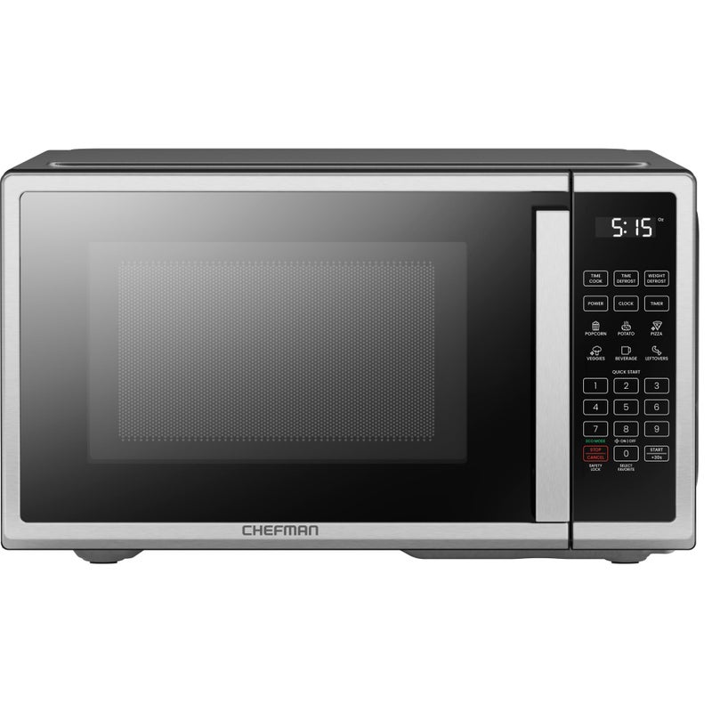 Chefman Countertop Microwave Oven 0.7 Cu. Ft. Digital Stainless Steel Microwave 700 Watts with 6 Auto Menus, 10 Power Levels, Eco Mode, Memory, Mute Function, Child Safety Lock, Easy Clean - Image 1