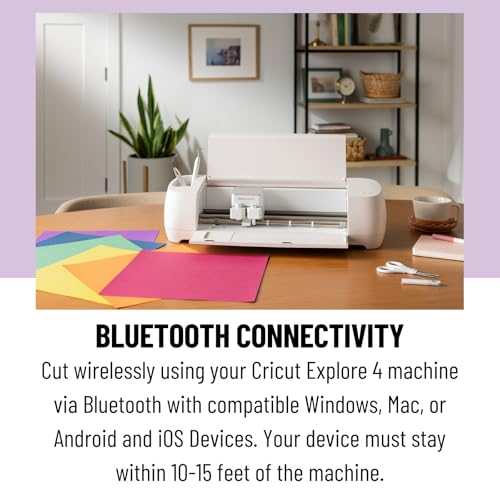 Cricut Explore 4 Machine with Vinyl and Iron-On Bundle - Beginner Friendly Craft Cutting Machine with Essential Materials, HTV and Adhesive Vinyl Variety Pack- DIY Decor Projects, Apparel and Decals - Image 4
