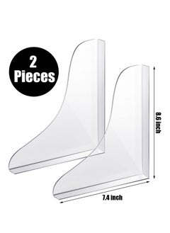 Excefore Splash Guard for Bathtub Acrylic Bath Tub Splash Guards Material Edge Guard Transparent Shower Water Blocker for Bathroom Restroom 8.2 X 7.2 Inch with 2 Clips (2 Rolls of Tape)  - Image 3